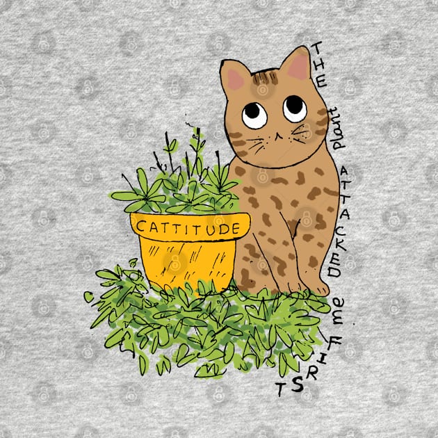 Cat fights with plant by HAVE SOME FUN